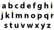 English alphabet letters converted in writing