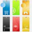 Set of modern colorful themed shopping tags