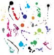 Collection of various ink splatter symbols vectors