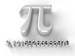 pi on a white background