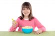 Girl eating cereal