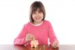 Girl with money box