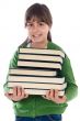 adorable girl studying