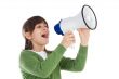 girl with megaphone