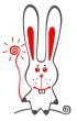 white amusing rabbit