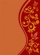 orange floral background