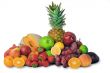 variety of colorful fruit, isolated