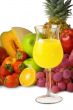 orange juice and fruit