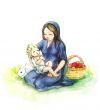 woman with baby