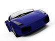 isolated closeup sportcar view