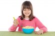 Girl eating cereal