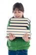 adorable girl studying
