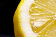 Macro close-up of fresh cut lemon
