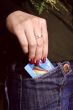 hand and credit card