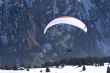 Paraglider, take-off.