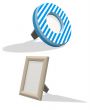 Two 3d decorative frameworks for photos