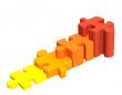 Four pieces of the puzzle, combined by a ladder