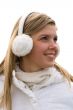 Smiling girl in headset ear muffs