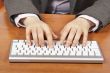 Businesswoman typing
