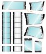 Camera filmstrip retail tags and stickers
