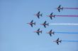 French airforce paints red-white-blue in the sky