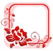 Red rose frame