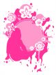 Girl and pink frame