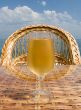 Glass with cold beer