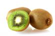two kiwi fruites with half