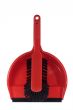 Dust pan with brush