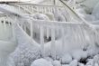 Fantastic lanscape; nice white snowy icicle; background