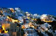 The village of Oia at dusk