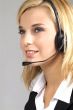 woman with headset