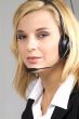 woman with headset