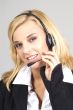 woman with headset