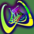 Glowing abstract shape