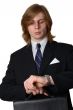 A businessman with a brief-case