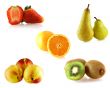 set of a few isolated on white fruites