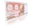10 Euro banknote with reflection