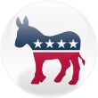 Democrat Round Button