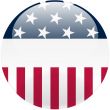 United States Round Button