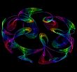 Colourful smokey swirls