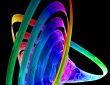 Bright colourful spiral abstract