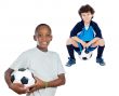 Children with soccer ball