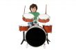 Child playing a drum