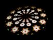 Stained Glass Rose Window in Temple