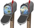 Earth Globe in Mailbox