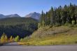 Picturesque road to mountains