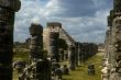 Mayan stone columns