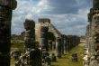 Mayan stone columns